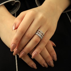 خاتم الماس ثلاثي اللون
